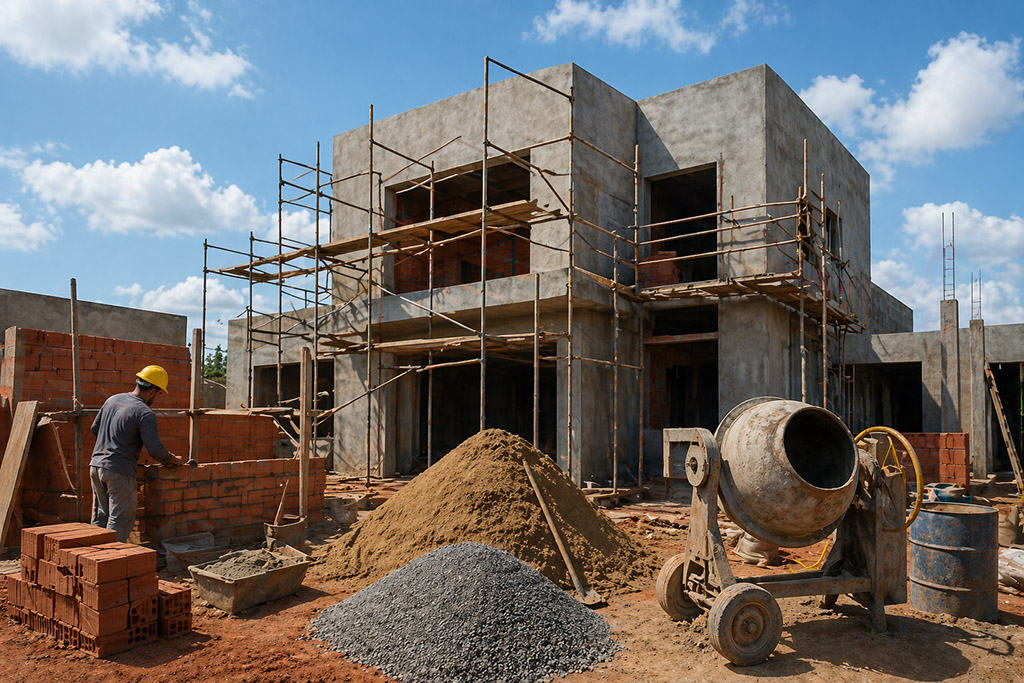 Habitação em Portugal representando a evolução do preço da construção por metro quadrado, custos de reconstrução e seguros de habitação em 2026.