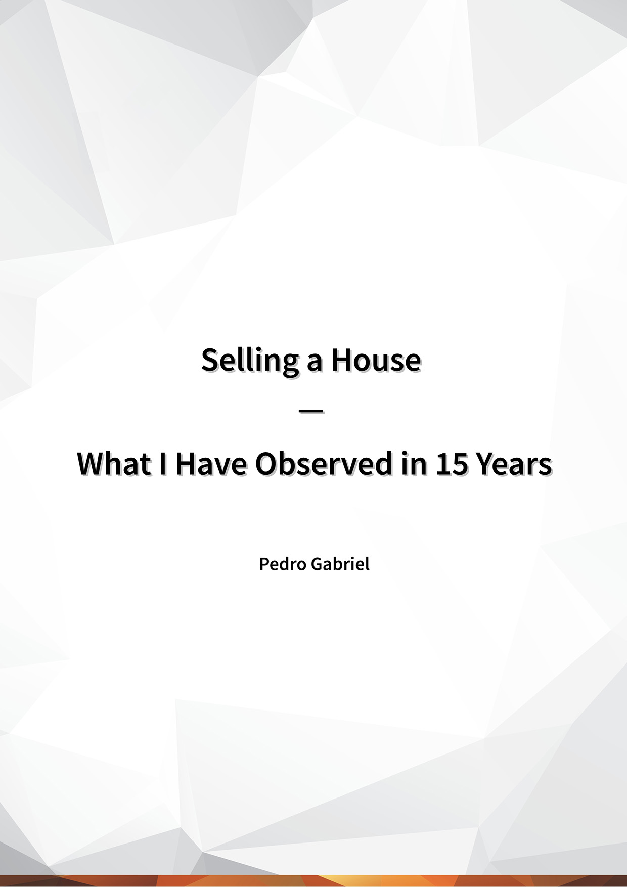 Cover of the book "Selling a House — What I Have Observed in 15 Years".